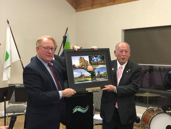 At the Mayoral Civic Reception to celebrate the 20th Anniversary of the Sister City arrangement between Goulburn and Shibetsu City
