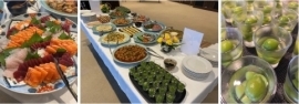 Canapes and food at sake seminar